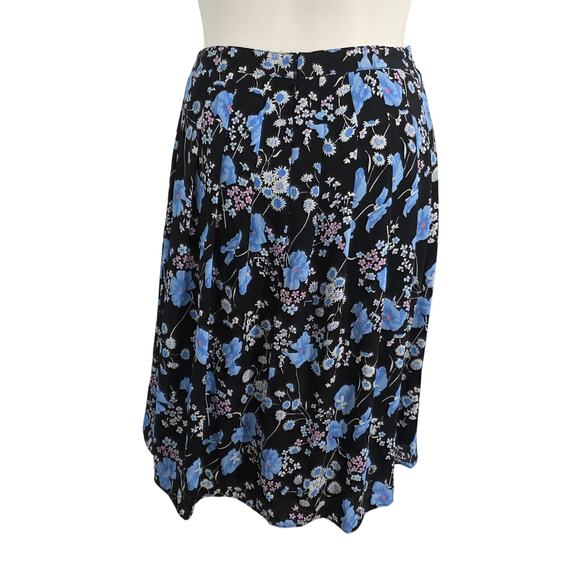 Talbots Pleated Wildflowers Midi Skirt sz 12 - Picture 2 of 9